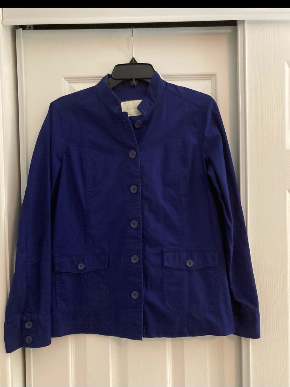Classic Women's Blue Button-Front Jacket